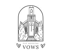 Wedding Vow Book: White Keepsake Journal with Hand-Drawn Church & Arch | Bride & Groom Promises & Memories: A Guided 80-Page Vow Book for Writing, ... | From The Ultimate Wedding Collection