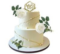 wedding wedding cake topper cake decoration flores reutilizables cake topper mr & mrs decoración decoración de la torta de la boda para la fiesta de cumpleaños