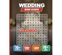 Wedding Word Search Puzzle Book for Adults & Seniors: 72 Large Print Puzzles with Solutions | Ultimate Brain Training, Stress Relief & Memory Game | ... Strain Layout for S (Valentine's day Series)