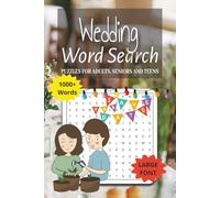 Wedding Word Search Puzzle Book: Word Searches with Easy to Read Print about Wedding, Marriage, Bridal Shower Games and More | 6x9 inches, 110 pages | 50+ Puzzles … Gift for Vacations, Holidays and Free Times
