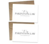 WeddingGiftsWedding Juego de 2 tarjetas para el dνa de la boda de los suegros Suegros de la novia/novio Regalos para mis suegros el dνa de nuestr