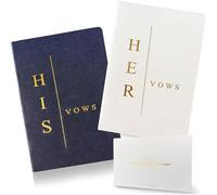 WeddingGiftsWedding Libros de votos para él y para ella, libros de votos de boda para novia y novio, accesorios esenciales de boda (TR-HH-azul marino)