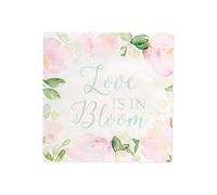 Weddingstar Juego de 40 servilletas de papel para ocasiones especiales con texto en inglés «Love Is In Bloom»