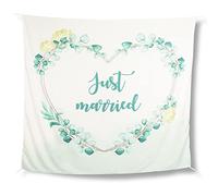 WeddingTree Lámina de boda "Just Married" - Corazón de boda para recortar con 2 tijeras incluidas - Ideal como juego para parejas de novios - Decoración Foto