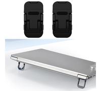 WedFeir 2 soportes de teclado con 2 ángulos ajustables, mini soporte para teclado de computadora de escritorio, elevador invisible plegable para MacBook Air Pro, Dell XPS, Lenovo, HP más (negro)