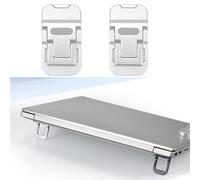 WedFeir 2 soportes de teclado con 2 ángulos ajustables, mini soporte para teclado de computadora de escritorio, elevador invisible plegable para MacBook Air Pro, Dell XPS, Lenovo, HP más (plateado)