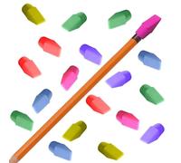 Wedge Pencil Eraser Caps - Surtido de Topper Set, Easy-Fit Correction Caaps for Writing Mistakes, Classroom Essentials, Bulk Stationery Pack | Ideal for Back to School Classrooms Prizes
