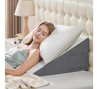 Wedge Pillow for Sleeping - 60 x 60 x 25 cm Bed Wedge for Headboard Triangle Pillow, Memory Foam Wedges for Acid Reflux, Gerd, Snoring, Post Surgery Back Pain Relief, Leg Elevation, Washable Cover