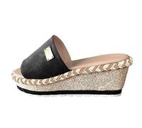 Wedge Sandals for Women Wide Fit Platform Sandals Ladies Walking Sandal Slip On Mule Sandal for Plantar Fasciitis Cushion Summer Walk Shoes Wedge Sliders