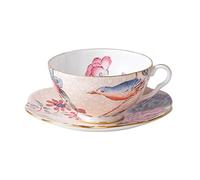 Wedgwood 5C106805130 Tea Story Cuco taza y platillo melocotón 0.18ltr, hueso fino China