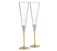 Wedgwood Vera Wang with Love - Juego de 2 copas para tostar, color dorado