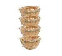 Wedhapy 4 Piezas De Pájaros Pequeños Nido De Cría De Pájaros Nido Tejido a Mano Caza De Crianza De La Casa De Crianza para Loros, Canarios O Cacatúas U Otras Aves