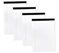 Wedhapy Bloc de Notas Legal 4 Unidades Blanco 8,4x11,7 Pulgadas de Ancho con Rayas 50 Hojas Bloc de Notas desprendible para Oficina Escuela hogar Suministros