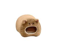 Wedhapy Cama para Hámster para Mascotas Cama para Hámster Jaula Colgante Cálida Marrón Hamaca Bonita Casa para Hámster con Cojín Cama para Hámster para Ratas De Invierno