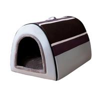 Wedhapy Casa para Perros de Interior 2 en 1 Cama Tipo iglú extraíble Lavable acogedora con asa Plegable Antideslizante cálida para Perros Ideal para el Invierno para Perros de hasta 5 kg