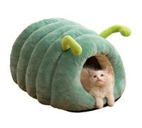 Wedhapy Cat Cat Pet Nest Cartoon Caterpillar Suministros de Mascotas de Gato Suave y Tibia Suministros de Mascotas Plegables 19.7x15.7x11.8in, Verde