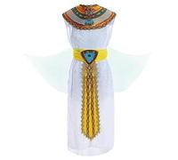 Wedhapy Disfraz de Cleopatra para mujer disfraz egipcio elegante y suave accesorios egipcios para cosplay fiestas de Halloween y actuaciones.