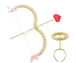 Wedhapy Disfraz de Cupido Accesorios de Cupido Juego de Arco y Flecha de Cupido Talla única Flechas Rojas Día de San Valentín Accesorios para Disfraces de Cupido Boda Cumpleaños Cosplay Disfraces