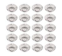 Wedhapy Moldes para cupcakes moldes para tartaletas de huevo de aluminio para hornear cupcakes de fondo plano para pudín mini 20 unidades.