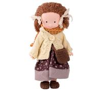 Wedhapy Muñeca de Peluche de 9,5 Inch muñecos de Trapo de Dibujos Animados Suaves para niñas con Mono muñecas pequeñas y adorables para niñas para Bautizo de Navidad Estilo 1