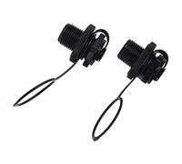 Wedhapy Válvula de Aire para Barco, tapón para balsa de Kayak, tapón de Aire para balsa de Goma, tapón de Rosca para colchón de Aire, Accesorio Inflable de Repuesto, Negro, 2 uds.