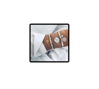 Wedity 5pcs multicapa lucky 8 pulseras mapa de la luna pingüino piña borla lotus angel wings accesorios de mano ajustables para mujeres y niñas (2A)