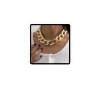 Wedity Collar de cadena gruesa de acrílico punk, gargantilla de eslabones cubanos, collar de declaración para mujeres y niñas, One szie, Metal Plástico, No es una piedra preciosa
