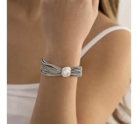 Wedity punk collares de varias capas pulseras de pulsera de collar de estrangulamiento geométrico esfera collar de cadena gruesa joyas para mujeres y niñas (Pulsera de plata)