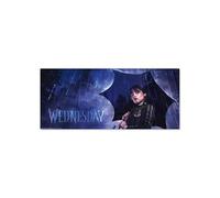 Wednesday Desk Mat XL Alfombrilla de ratón para teclado, alfombrilla grande para gaming, 80 x 35 cm, base antideslizante, alfombrilla de escritorio oficial de Wednesday Addams