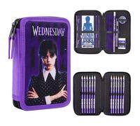 Wednesday Estuche Miércoles Addams Estuche Escolar Niña con Material Incluido Plumier Niña Completo con Compartimentos