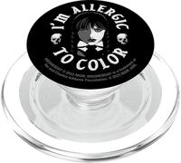 Wednesday I'm Allergic To Color Skull Shaded Portrait PopSockets PopGrip para MagSafe