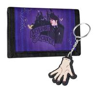 Wednesday Miercoles Addams Conjunto de Monedero y Llavero Niñas - Ranuras para Tarjetas, Cartera Niña - Regalos Niñas Navidad