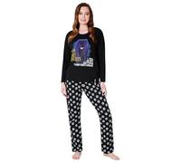 Wednesday Miércoles Addams Pijama Mujer Conjunto de 2 Piezas, Pantalón y Camiseta Tallas S-XL, Regalos Mujer Navidad (Negro/Calavera, S)