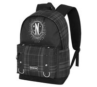 Wednesday Miércoles Chains-Mochila HS PLUS, Negro, 30 x 44 cm, Capacidad 23 L