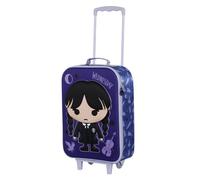 Wednesday Miércoles Chibi-Maleta Trolley Soft 3D, Lila, 17 x 33 x 52 cm, Capacidad 26 L