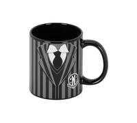 Wednesday Miércoles-Taza, 13 x 9.5 cm, Capacidad 350ml, Negro Uniform