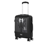 Wednesday Miércoles Uniform-Maleta de Cabina ABS 4 Ruedas, Negro, 20 x 38 x 55cm, Capacidad 27 L