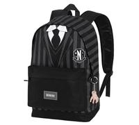 Wednesday Miércoles Uniform-Mochila HS FAN 2.0, Negro, 30 x 41 cm, Capacidad 22 L