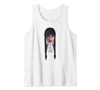 Wednesday No Hug Zone Big Face Animated Portrait Camiseta sin Mangas