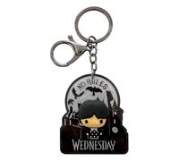 Wednesday - No Rules 3D Llavero Chibi (talla única) (negro/gris)