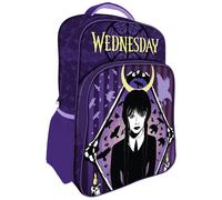 Wednesday Púrpura Grande Mochila Con Delantero Cremallera Bolsillo Y Acolchado
