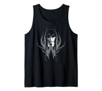 Wednesday Season 2 Wednesday Black & White Face Portrait Camiseta sin Mangas