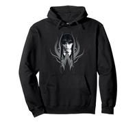 Wednesday Season 2 Wednesday Black & White Face Portrait Sudadera con Capucha