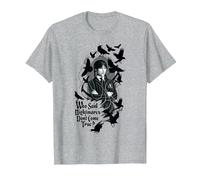 Wednesday Season 2 Who Said Nightmares Don't Come True! Camiseta, Hombre, Gris Jaspeado, S