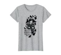 Wednesday Season 2 Who Said Nightmares Don't Come True! Camiseta, Mujer, Gris Jaspeado, 3XL