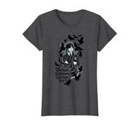 Wednesday Season 2 Who Said Nightmares Don't Come True! Camiseta, Mujer, Jaspeado Oscuro, L