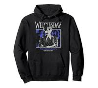 Wednesday The Addams Family Solitude Suits Me Retro Portrait Sudadera con Capucha