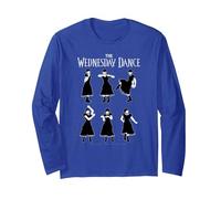 Wednesday The Wednesday Dance Moves Tutorial Manga Larga, Unisex para Adultos, Azul Real, L