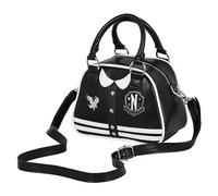 Wednesday Varsity Casual Bolso Bowling Fashion, Negro, 22 x 16 cm