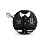 Wednesday Varsity Casual Monedero Cookie, Negro, 8.7 x 8.7 cm